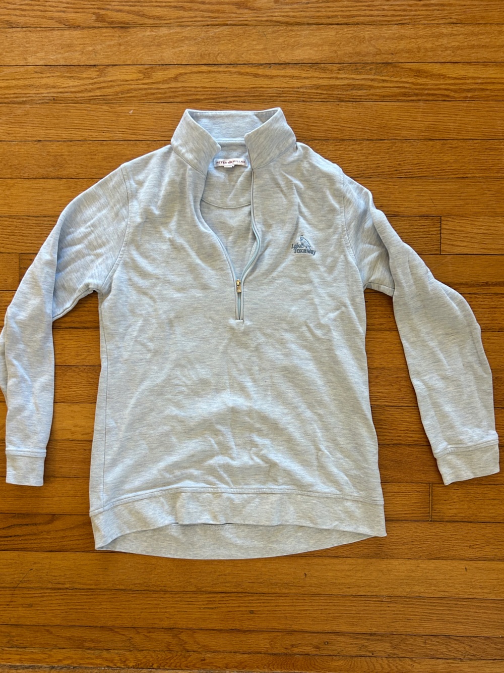 Peter Millar Heather Blue/Gray Quarter-Zip Pullover